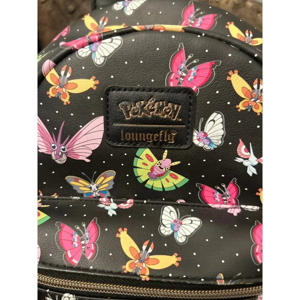 Loungefly Pokemon Butterfly Mini Backpack featuring an all-over print